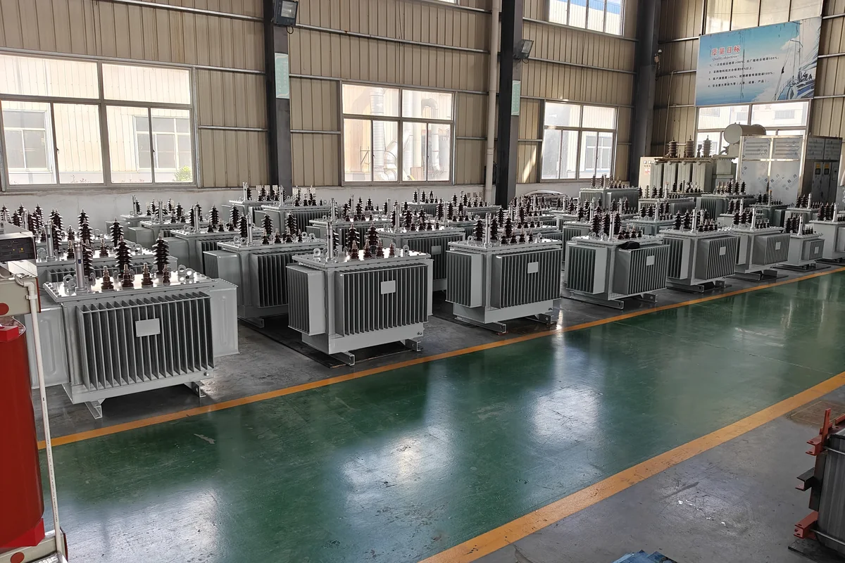 Oil-immersed distribution transformers in a partner production facility